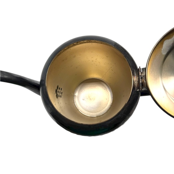 Teapot Creamer & Sugar Bowl Set F B Rogers Silver Over Copper Vintage DECOR ONLY - Picture 7 of 16